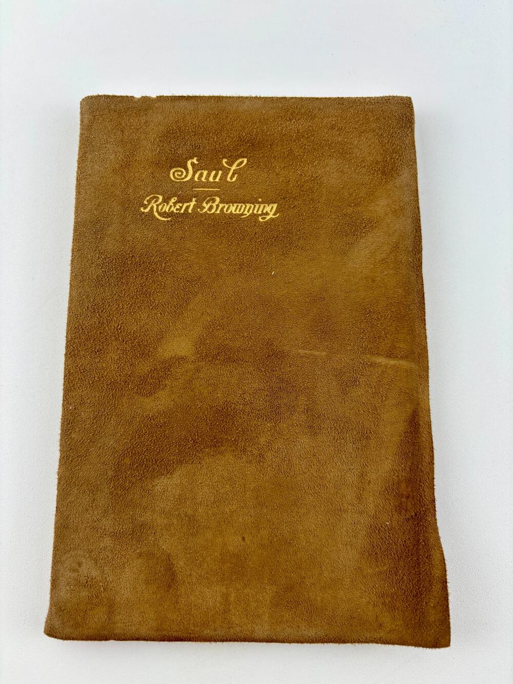 Saul by Robert Browning 1901 Suede Cover Antique Poetry Book Thomas Crowell NY